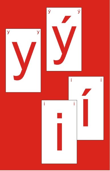 Kartičky s i/y