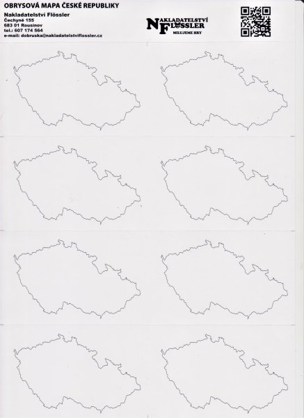 Obrysová mapa ČR