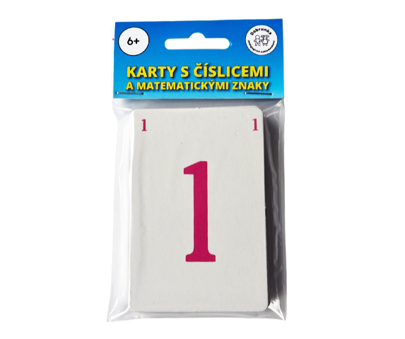 Karty s číslicemi a matematickými znaky